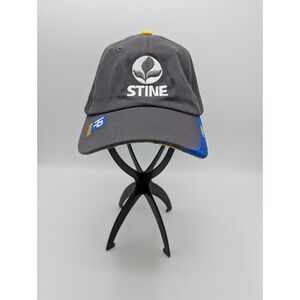 Stine Seeds HP Corn Hat Mens Gray Farmer Cap White Logo Jersey Mesh Modern